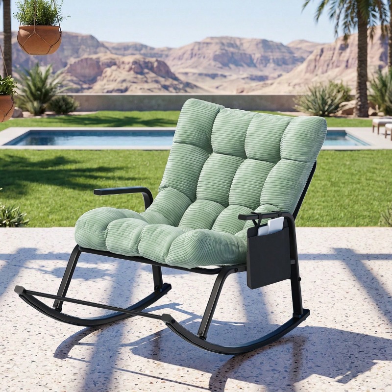 Outdoor Furniture Without Cushions - Sedia a dondolo imbottita con tasca