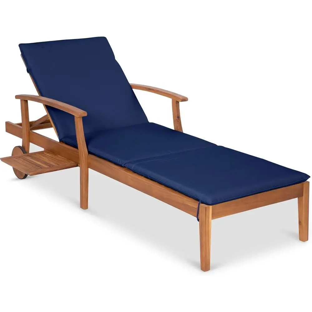 Outdoor Furniture Without Cushions - Chaise Longue in Legno di Acacia