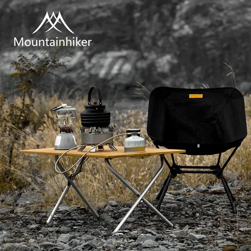 Outdoor Furniture Usa - MOUNTAINHIKER Tavolo Pieghevole in Bambù 2/3,