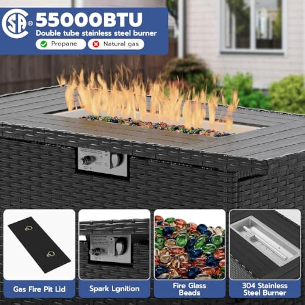 Set di divani modulari da este - Outdoor Furniture With Fire Pit Table recensione e prezzo