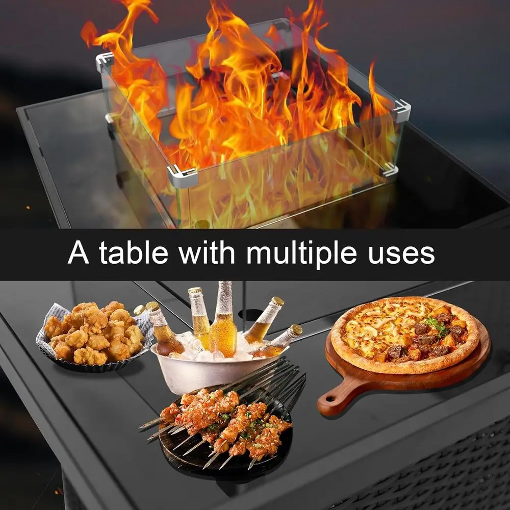 Set di Mobili da Esterno in Vi - Outdoor Furniture With Fire Pit Table recensione e prezzo