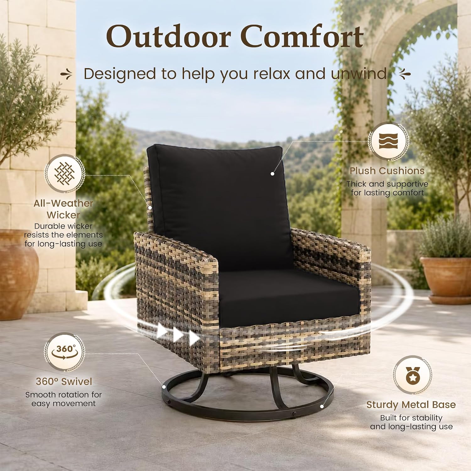 Set di Mobili da Patio a 7 Pez - Outdoor Furniture With Fire Pit Table recensione e prezzo