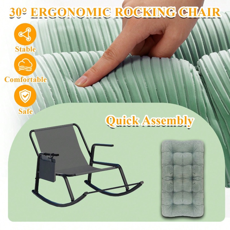 Sedia a dondolo imbottita con  - Outdoor Furniture Without Cushions recensione e prezzo