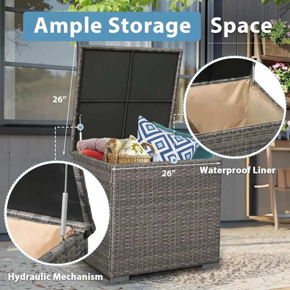 Set di Mobili da Giardino in 8 - Outdoor Furniture With Fire Pit Table recensione e prezzo