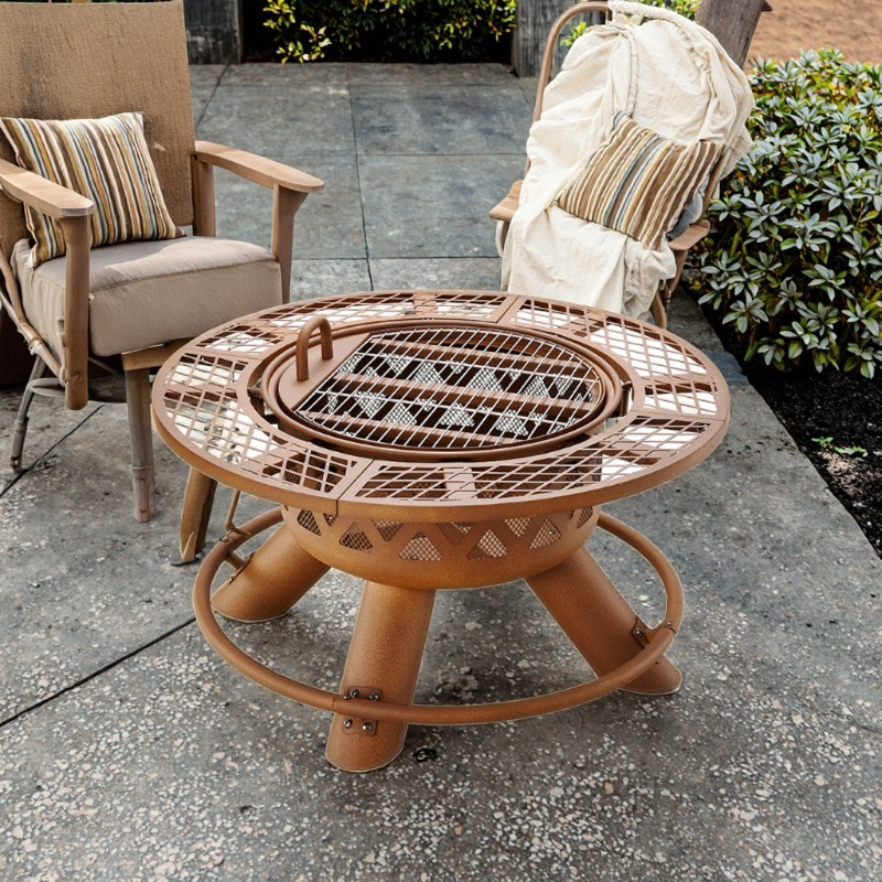 Set Barbecue e Braciere Modern - Outdoor Furniture With Fire Pit Table recensione e prezzo