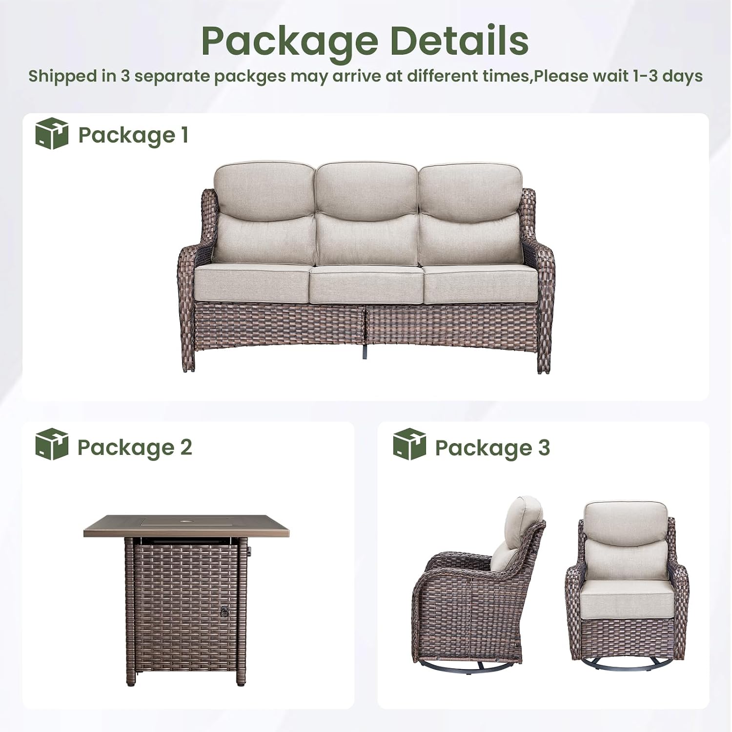 Set di mobili da esterno di lu - Outdoor Furniture With Fire Pit Table recensione e prezzo