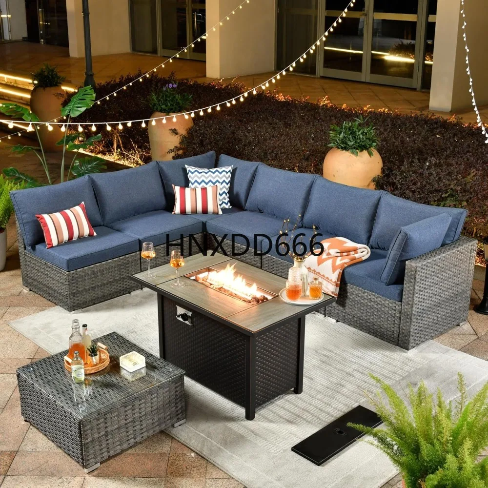 Set di Mobili da Esterno a 8 P - Outdoor Furniture With Fire Pit Table recensione e prezzo